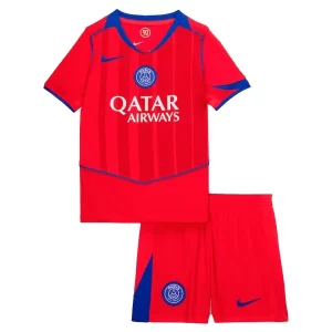 Paris Saint-Germain PSG Tredjedrakt Barn 2025-26 rød Fotballdrakt med eget navn