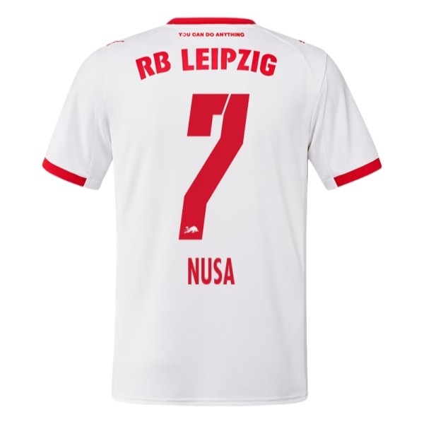 RB Leipzig Hjemmedrakt 2025-26 Fotballtrøyer Hvit Antonio Nusa 7