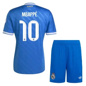 Real Madrid Tredjedrakt Barn 2025-26 blå Fotballdrakter Kylian Mbappé 10