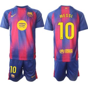 Billige Fotballdrakter Barcelona Hjemmedrakt 2025-26 med Bukse Lionel Messi 10
