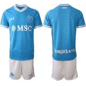 Billige fotballdrakter SSC Napoli Hjemmedrakt 2025-26 blå med Bukse