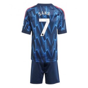 Arsenal Bukayo Saka #7 Bortedraktsett 2025-26 Fotballdrakt barn salg