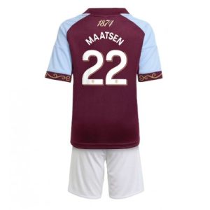 Aston Villa Ian Maatsen #22 Hjemmedraktsett 2025-26 Fotballdrakt Barn