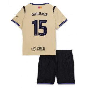 Barcelona Andreas Christensen #15 Bortedraktsett 2025-26 Fotballdrakt Barn