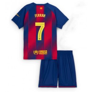 Barcelona Ferran Torres #7 Hjemmedraktsett 2025-26 Fotballdrakt Barn