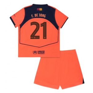 Barcelona Frenkie de Jong #21 Tredjedraktsett 2025-26 Billige Fotballdrakter Barn