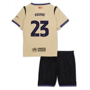 Barcelona Jules Kounde #23 Bortedraktsett 2025-26 Fotballdrakt Barn