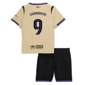 Barcelona Robert Lewandowski #9 Bortedraktsett 2025-26 Billige Fotballdrakter Barn