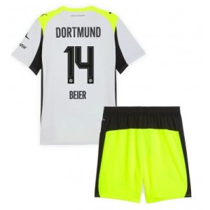 Borussia Dortmund Maximilian Beier #14 Bortedraktsett 2025-26 Fotball Barndrakt