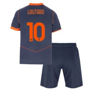Inter Milan Lautaro Martinez #10 Tredjedraktsett 2025-26 Fotball Barndrakt