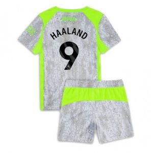 Manchester City Erling Haaland #9 Tredjedraktsett 2025-26 Fotball Barndrakt
