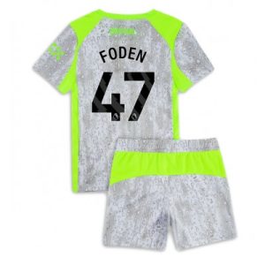 Manchester City Phil Foden #47 Tredjedraktsett 2025-26 Fotball Barndrakt