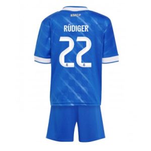 Billige Fotballdrakter Barn Real Madrid Antonio Rudiger #22 Tredjedraktsett 2025-26