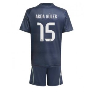 Billige Fotballdrakter Barn Real Madrid Arda Guler #15 Bortedraktsett 2025-26