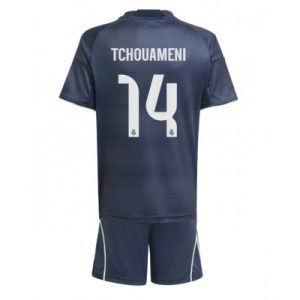 Real Madrid Aurelien Tchouameni #14 Bortedraktsett 2025-26 Fotballdrakter