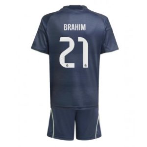 Billige Fotballdrakter Barn Real Madrid Brahim Diaz #21 Bortedraktsett 2025-26