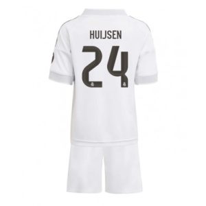 Billige Fotballdrakter Barn Real Madrid Dean Huijsen #24 Hjemmedraktsett 2025-26