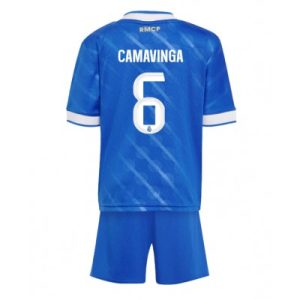 Billige Fotballdrakter Barn Real Madrid Eduardo Camavinga #6 Tredjedraktsett 2025-26