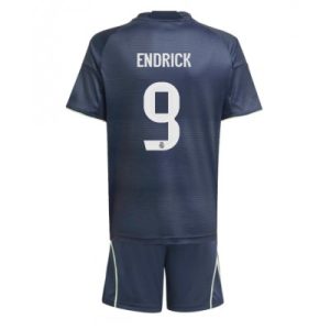 Billige Fotballdrakter Barn Real Madrid Endrick #9 Bortedraktsett 2025-26