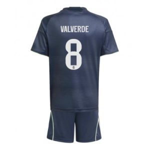Real Madrid Federico Valverde #8 Bortedraktsett 2025-26 Fotballdrakter