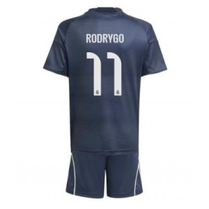 Real Madrid Rodrygo Goes #11 Bortedraktsett 2025-26 Fotballdrakter