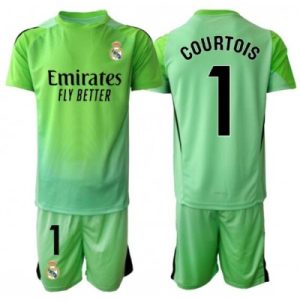 Billige Fotballdrakter Barn Real Madrid Thibaut Courtois #1 Keeper Bortedraktsett 2025-26