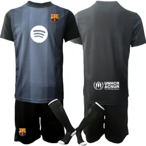 Billige Fotballdrakter Barn Barcelona Keeper Drakt 2025-26 Svart