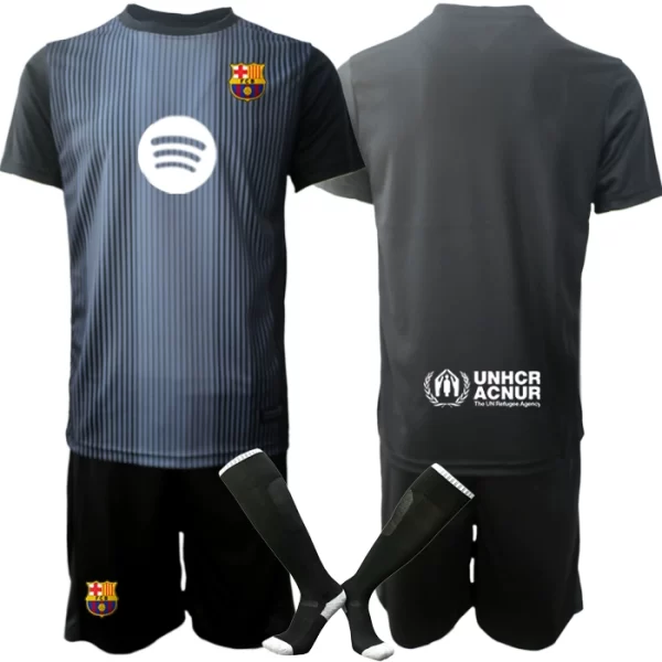 Billige Fotballdrakter Barn Barcelona Keeper Drakt 2025-26 Svart