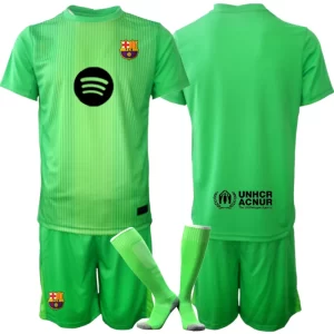 Billige fotballdrakter til Barn Barcelona Keeper Drakt 2025-26 grønn