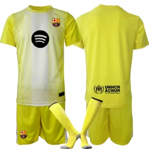 Billige fotballdrakter til Barn Barcelona Keeper Drakt 2025-26 gul