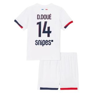 Billige fotballdrakter til Barn Paris Saint-Germain PSG Bortedrakt Barn 2025-26 Desire Doue 14