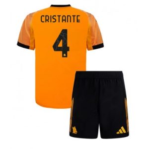 AS Roma Bryan Cristante #4 Bortedraktsett Barn 2025-26 Billige fotballdrakter