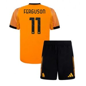 AS Roma Evan Ferguson #11 Bortedraktsett Barn 2025-26 Billige fotballdrakter