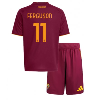 AS Roma Evan Ferguson #11 Hjemmedraktsett Barn 2025-26 Billige fotballdrakter