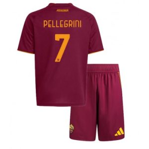 AS Roma Lorenzo Pellegrini #7 Hjemmedraktsett Barn 2025-26 Billige fotballdrakter