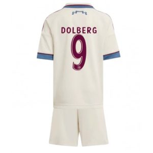 Ajax Kasper Dolberg #9 Tredjedraktsett Barn 2025-26 Billige fotballdrakter