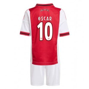Ajax Oscar Gloukh #10 Hjemmedraktsett Barn 2025-26 Billige fotballdrakter
