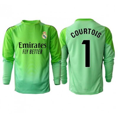 Billige Real Madrid drakt Thibaut Courtois #1 Keeper Bortedrakt 2025-26 Langermet