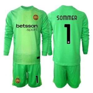 Inter Milan Yann Sommer #1 Keeper Tredjedraktsett 2025-26 Fotballdrakt Barn