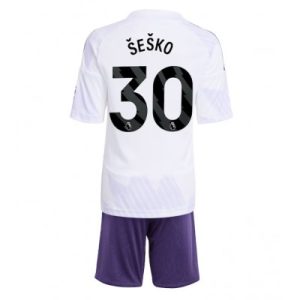 Manchester United Fotballdrakter Barn Benjamin Sesko #30 Bortedraktsett 2025-26