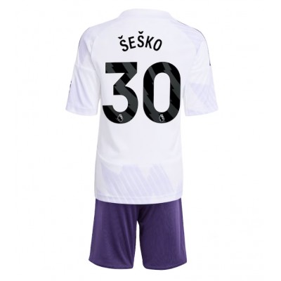 Manchester United Fotballdrakter Barn Benjamin Sesko #30 Bortedraktsett 2025-26