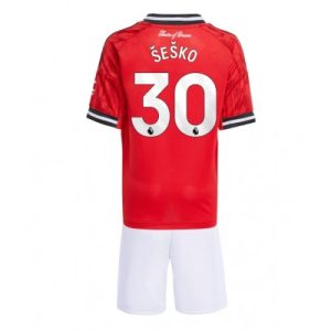 Manchester United Fotballdrakter Barn Benjamin Sesko #30 Hjemmedraktsett 2025-26