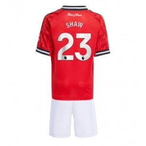 Manchester United Fotballdrakter Barn Luke Shaw #23 Hjemmedraktsett 2025-26
