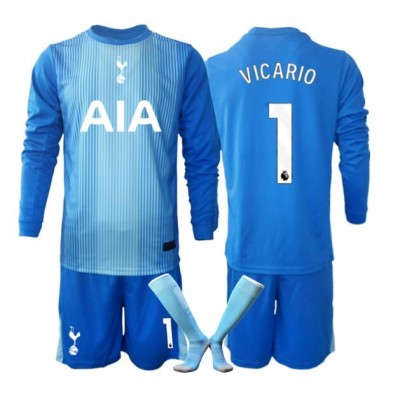 Tottenham Hotspur Guglielmo Vicario #1 Keeper Bortedraktsett 2025-26 Fotballdrakt Barn