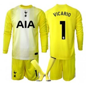 Tottenham Hotspur Guglielmo Vicario #1 Keeper Tredjedraktsett 2025-26 Fotballdrakt Barn