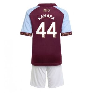 Aston Villa Boubacar Kamara #44 Hjemmedraktsett 2025-26 Fotballdrakter til Barn