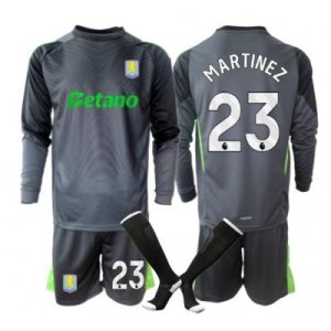 Aston Villa Emiliano Martinez #23 Keeper Hjemmedraktsett 2025-26 Langermet (+ Korte bukser)