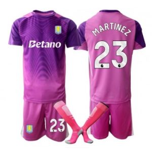 Aston Villa Emiliano Martinez #23 Keeper Tredjedraktsett 2025-26 Fotballdrakter til Barn