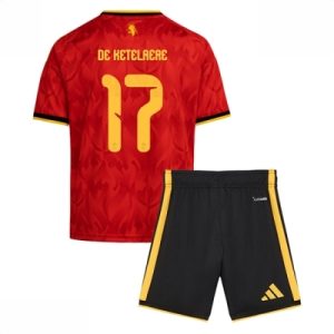 Belgia Charles De Ketelaere #17 Hjemmedraktsett VM 2026 fotballdrakt for barn