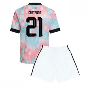 Belgia Timothy Castagne #21 Bortedraktsett VM 2026 fotballdrakt for barn